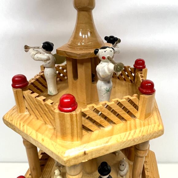 German Nativity Christmas Pyramid Carousel Decor - Picture 3 of 7